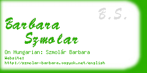 barbara szmolar business card